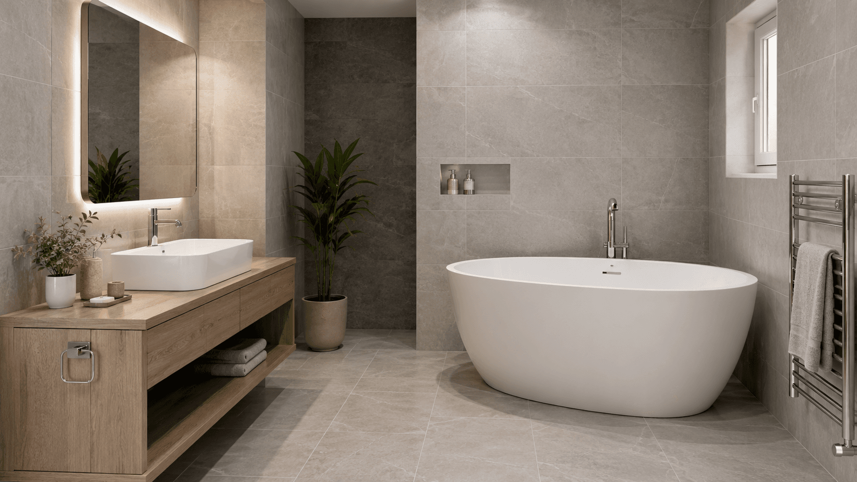 Baño moderno recién instalado